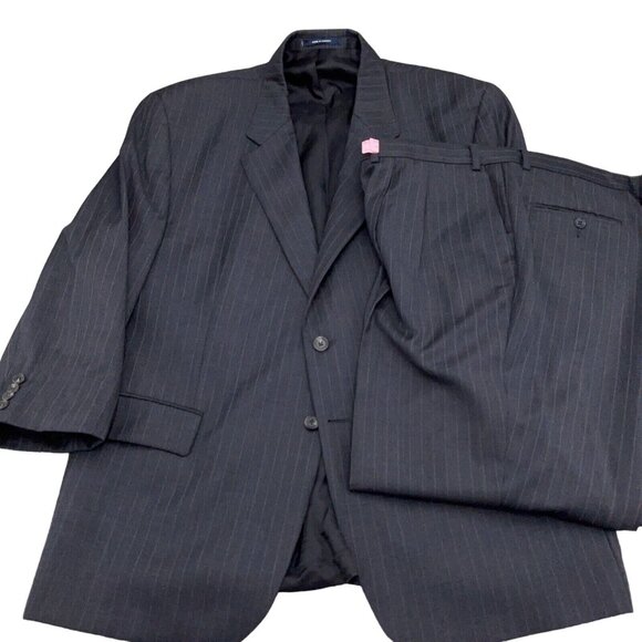 Chaps Ralph Lauren Other - Chaps Ralph Lauren Suit Men 46/41Wx27L‎ Gray Chalk Stripe Career Canada VTG